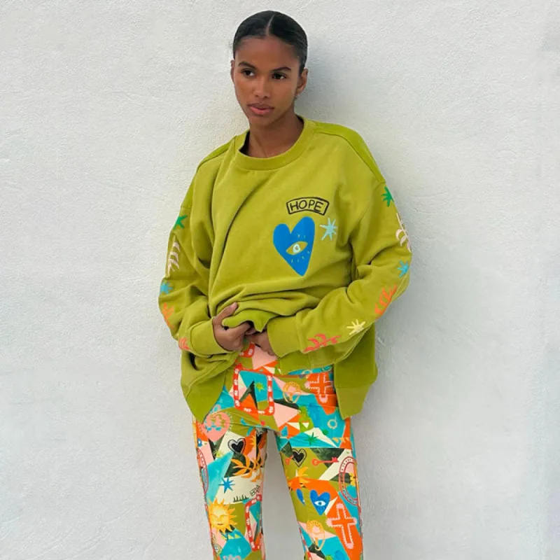 Hope Green Sweatshirt sold by Never Fully Dressed