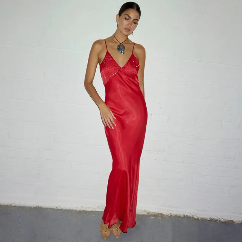 Red Gem Rhea Dress sold by Never Fully Dressed