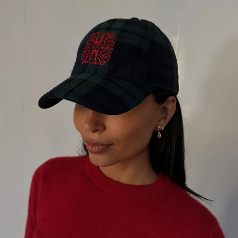Navy Tartan NFD Cap made by Never Fully Dressed