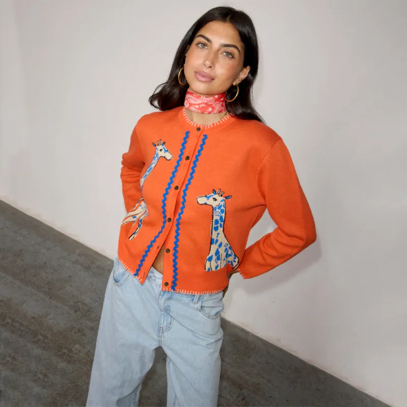 Giraffe Knit Cardigan sold by Never Fully Dressed
