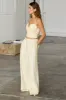 Butter Yellow Stripe Suki Trousers sold by Never Fully Dressed