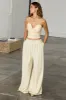 Butter Yellow Stripe Suki Trousers sold by Never Fully Dressed