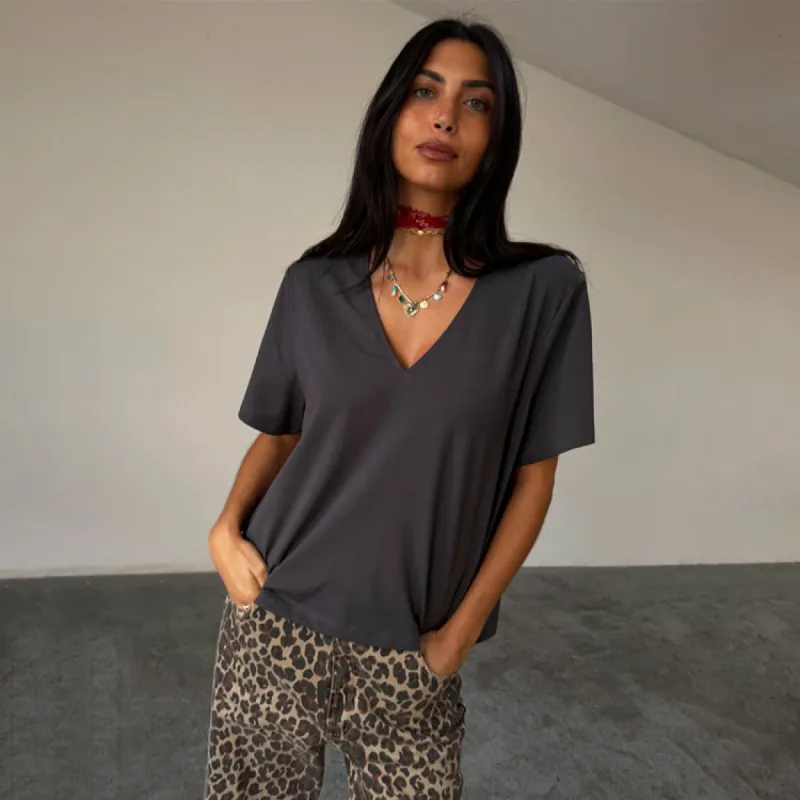 Grey T Shirt sold by Never Fully Dressed