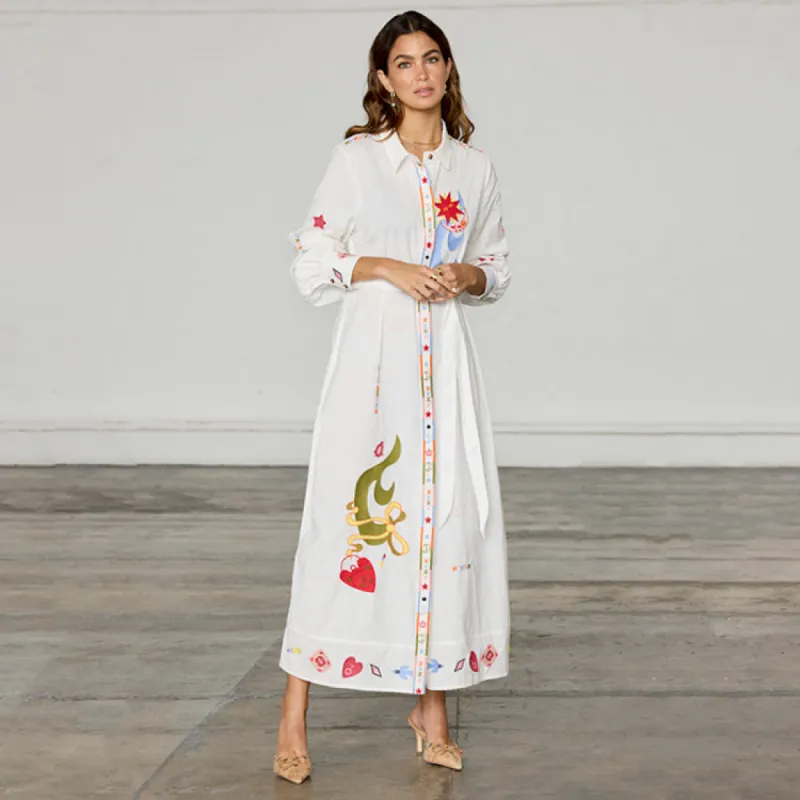 Cream Enchanted Shirt Dress sold by Never Fully Dressed