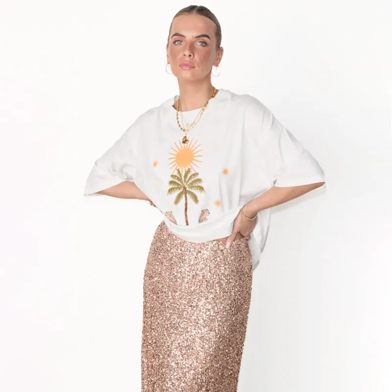 White Running Wild T-Shirt sold by Never Fully Dressed