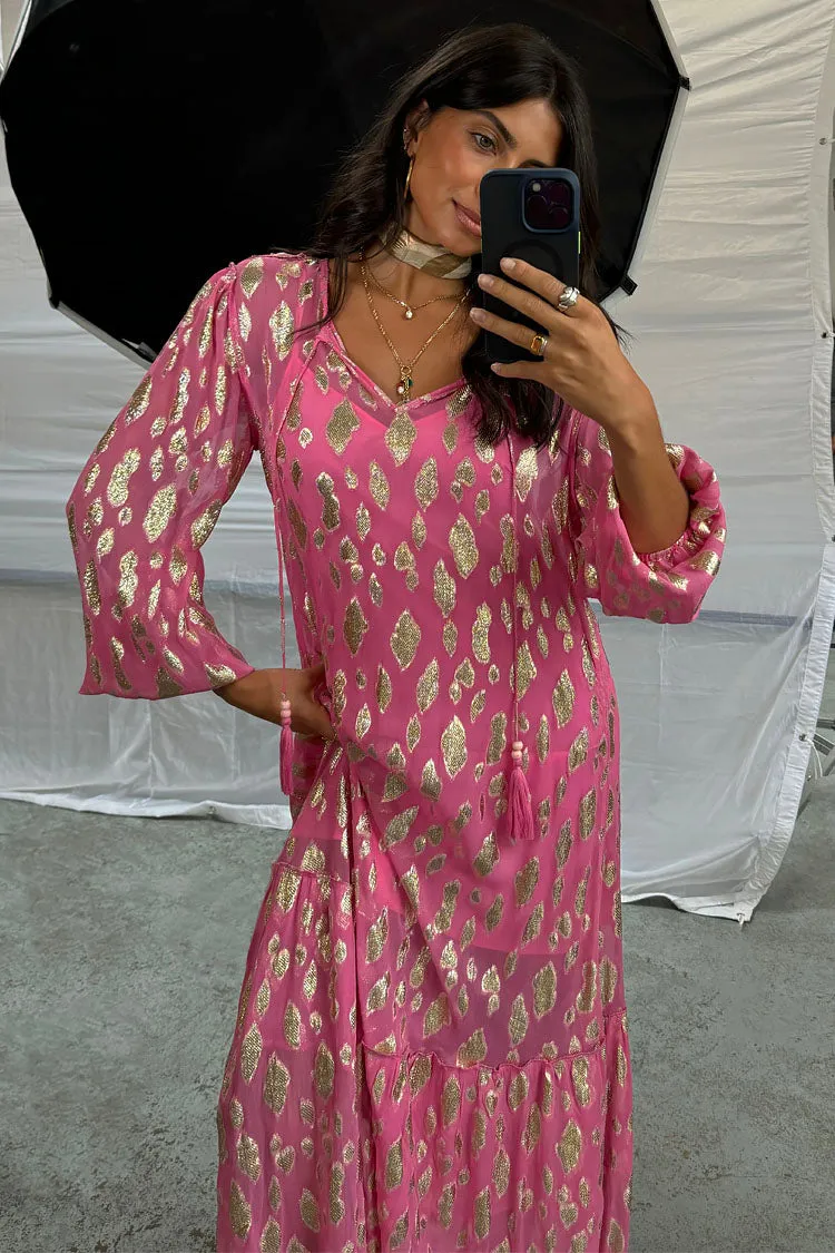 Pink Jacquard Harmony Dress sold by Never Fully Dressed product image thumbnail 5