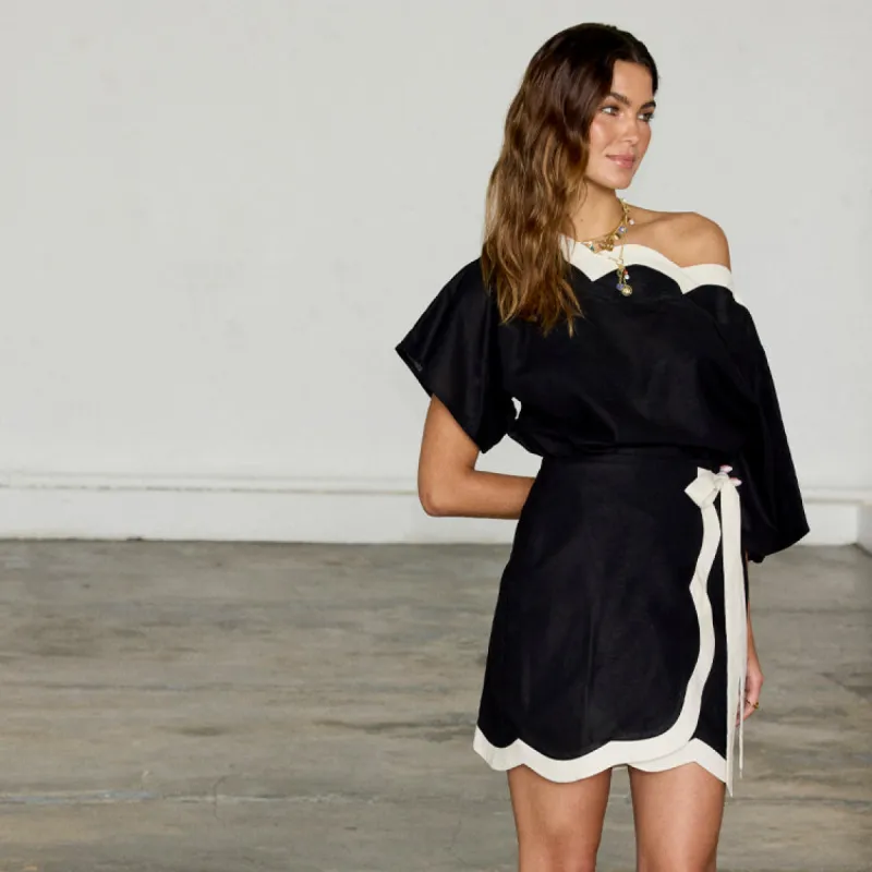 Mono Scallop Tilly Top sold by Never Fully Dressed