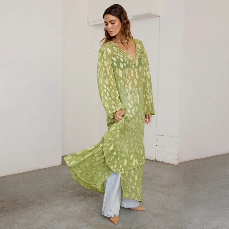 Green Jacquard Harmony Dress Petite sold by Never Fully Dressed