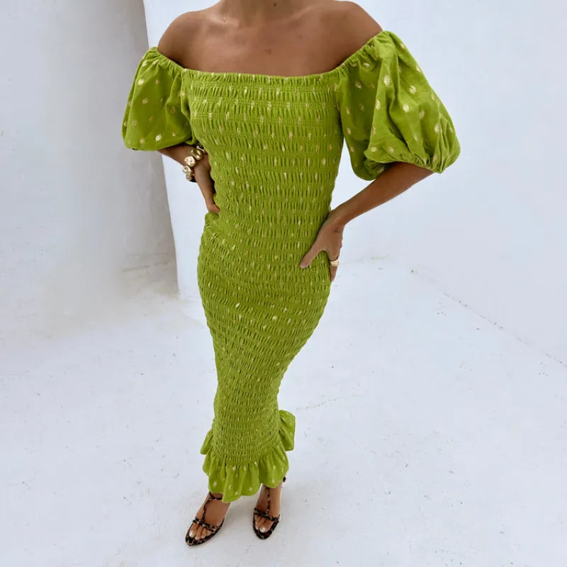 Gold Plisse Jem Dress | Parallel