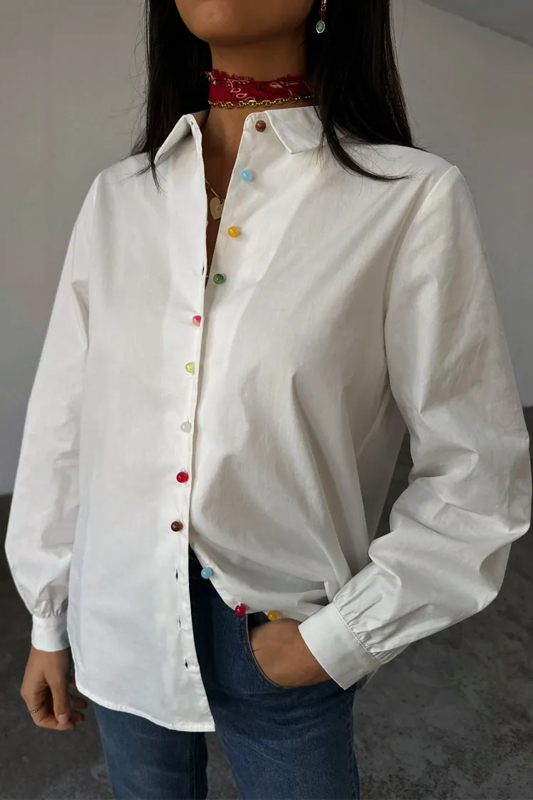 White Multi Button Charly Shirt sold by Never Fully Dressed product image thumbnail 2