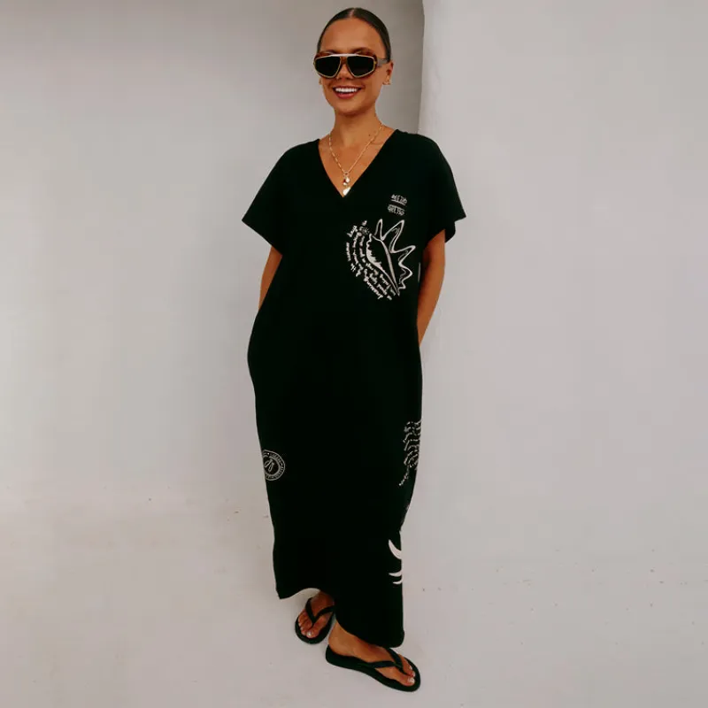 Black Palma T Shirt Dress sold by Never Fully Dressed