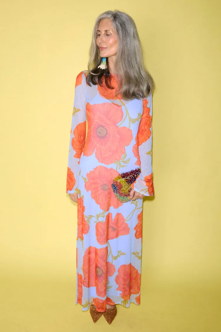 Blue Poppy Aria Mesh Dress sold by Never Fully Dressed product image thumbnail 4