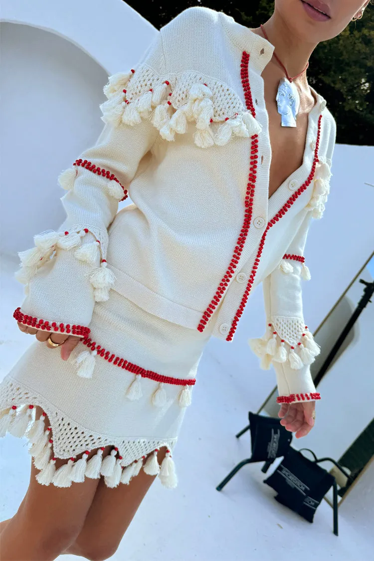 Ivory and Red Jake Skirt sold by Never Fully Dressed product image thumbnail 4