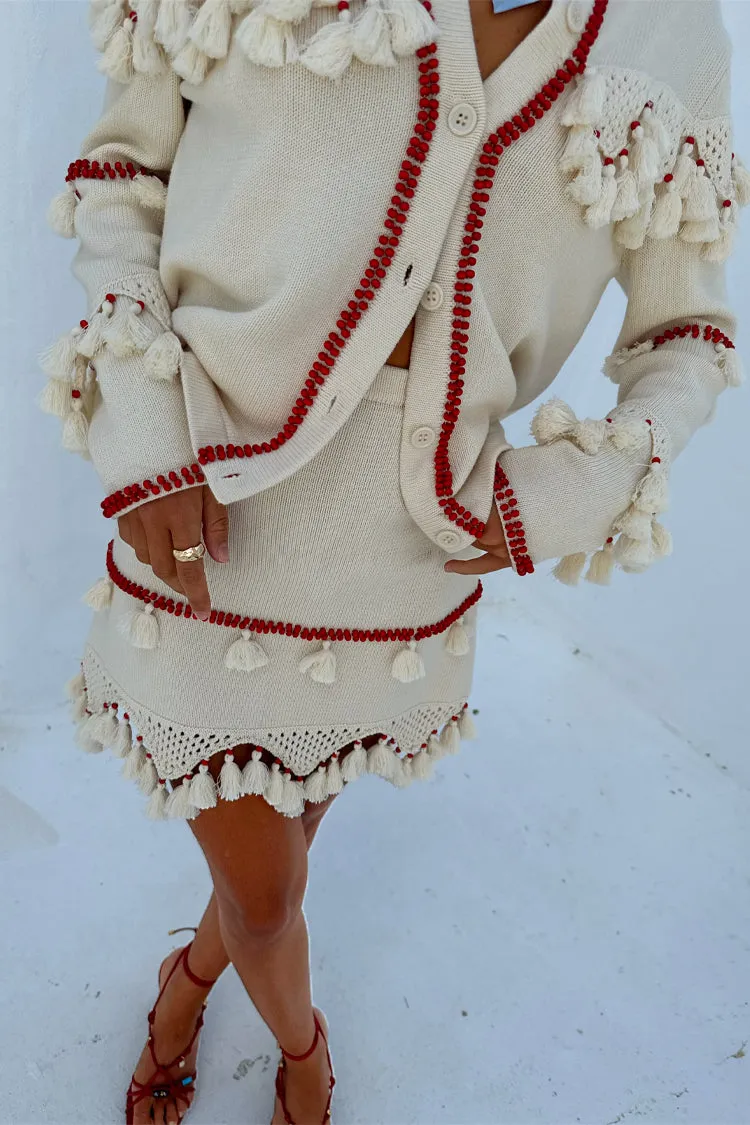 Ivory and Red Jake Skirt sold by Never Fully Dressed product image thumbnail 5