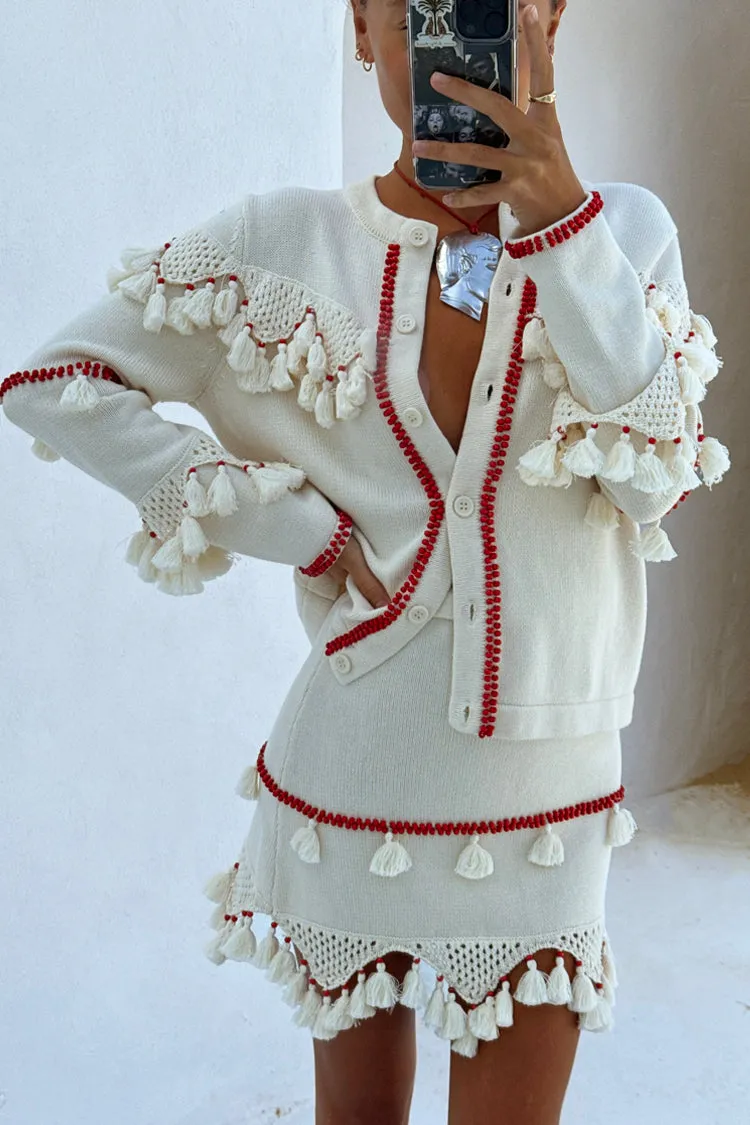 Ivory and Red Jake Skirt sold by Never Fully Dressed product image thumbnail 2