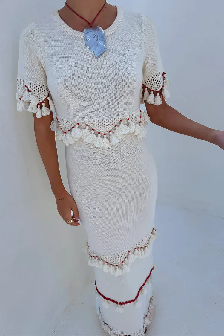 Ivory and Red Harper Dress sold by Never Fully Dressed product image thumbnail 4