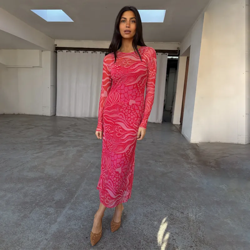 Valentine Animal Mesh Dress Petite sold by Never Fully Dressed