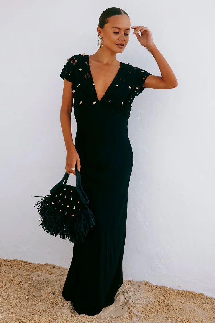 Black Crochet Shell Elodie Dress Petite sold by Never Fully Dressed product image thumbnail 5