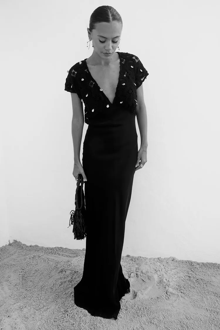 Black Crochet Shell Elodie Dress Petite sold by Never Fully Dressed product image thumbnail 4