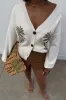 Embroidered Palm Boob Cardigan sold by Never Fully Dressed