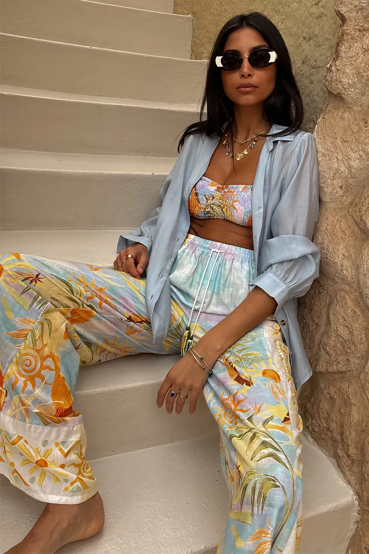 Blue Tropical Trouser sold by Never Fully Dressed product image thumbnail 2