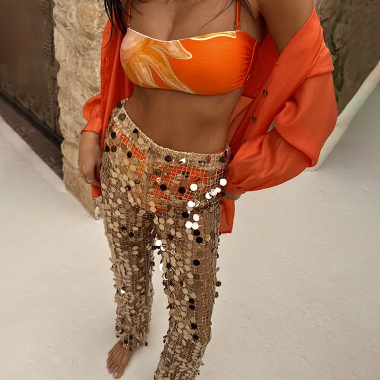 Gold Disk Trousers sold by Never Fully Dressed