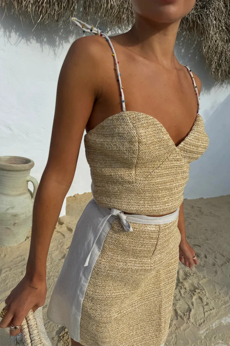Raffia Wrap Skirt sold by Never Fully Dressed product image thumbnail 4