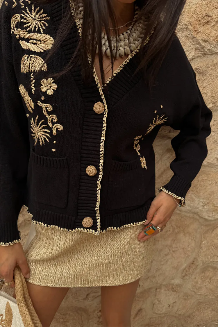 Black Raffia Cardi sold by Never Fully Dressed product image thumbnail 3