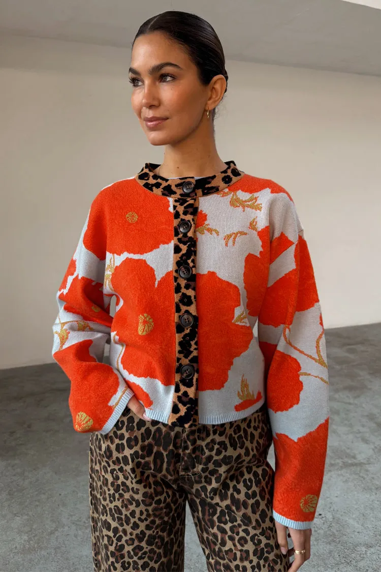 Blue Poppy Cardigan sold by Never Fully Dressed product image thumbnail 3