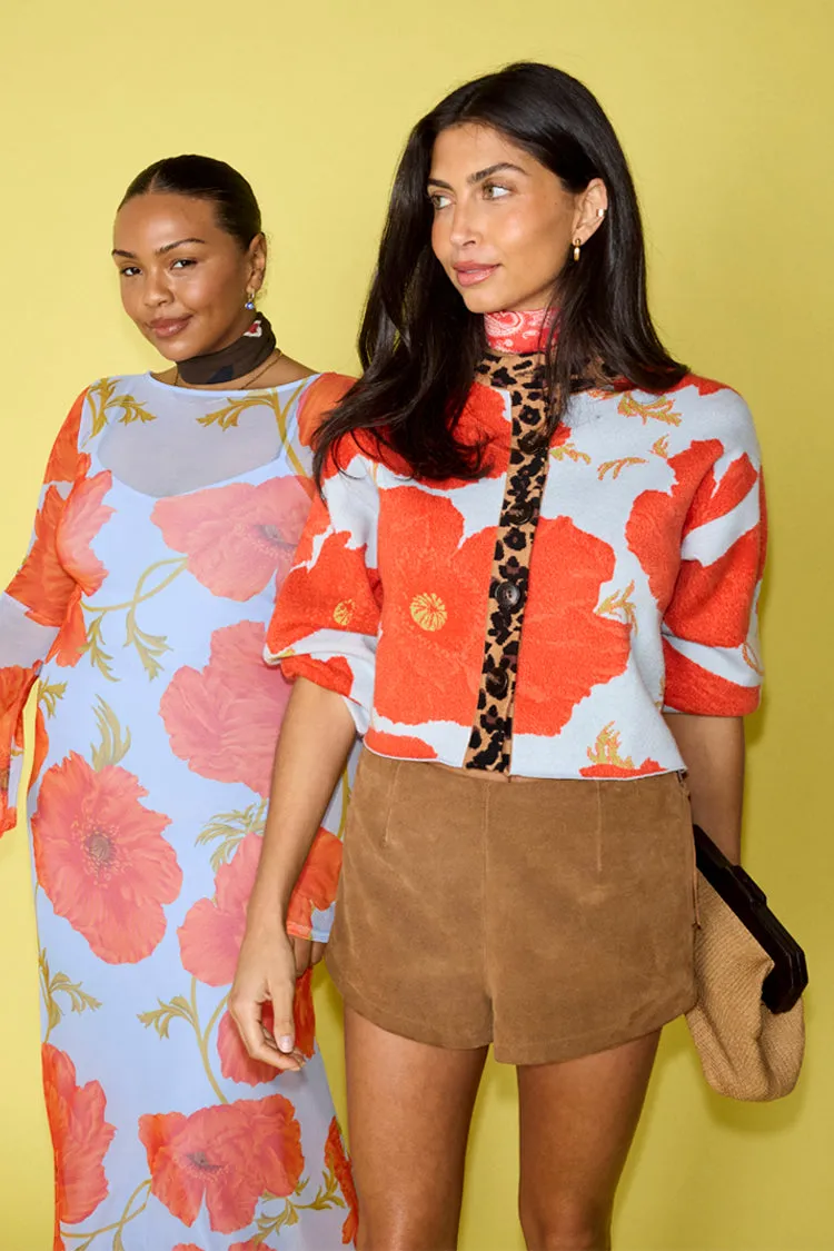 Blue Poppy Cardigan sold by Never Fully Dressed product image thumbnail 2