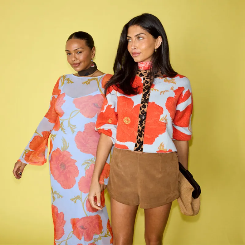 Blue Poppy Cardigan sold by Never Fully Dressed