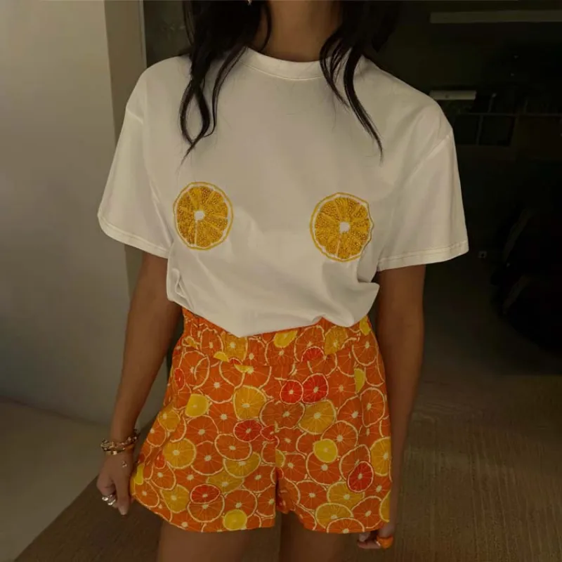 Orange T Shirt sold by Never Fully Dressed