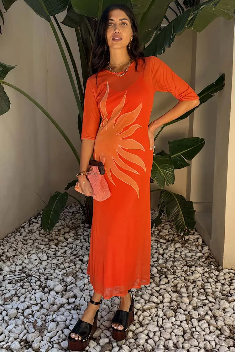 Orange Sol Izzy Dress sold by Never Fully Dressed product image thumbnail 3