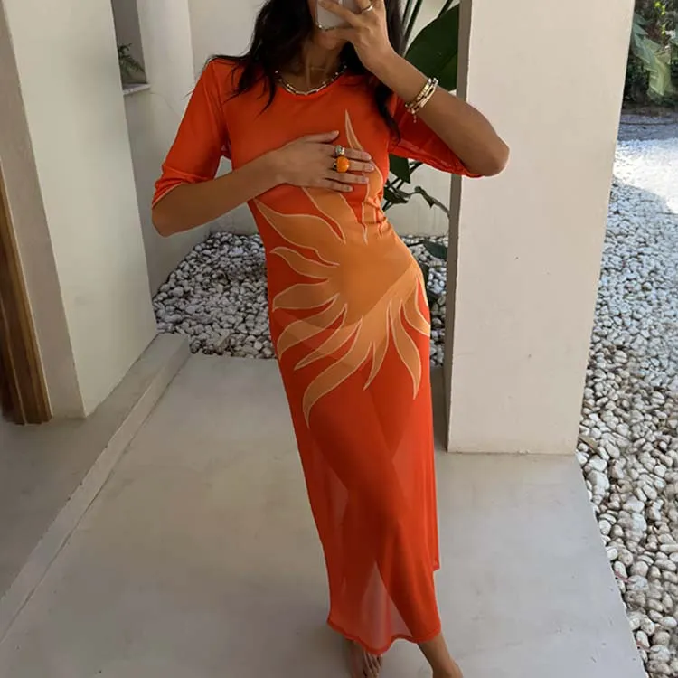 Orange Sol Izzy Dress sold by Never Fully Dressed