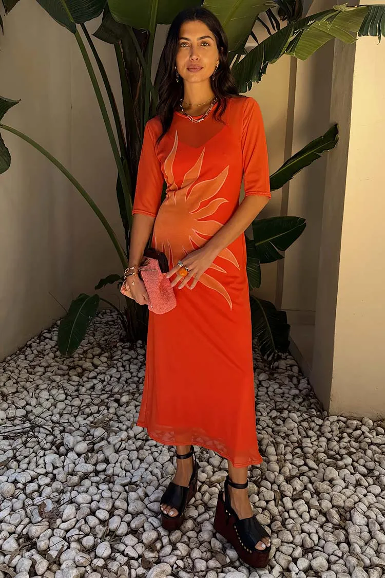 Orange Sol Izzy Dress sold by Never Fully Dressed product image thumbnail 4