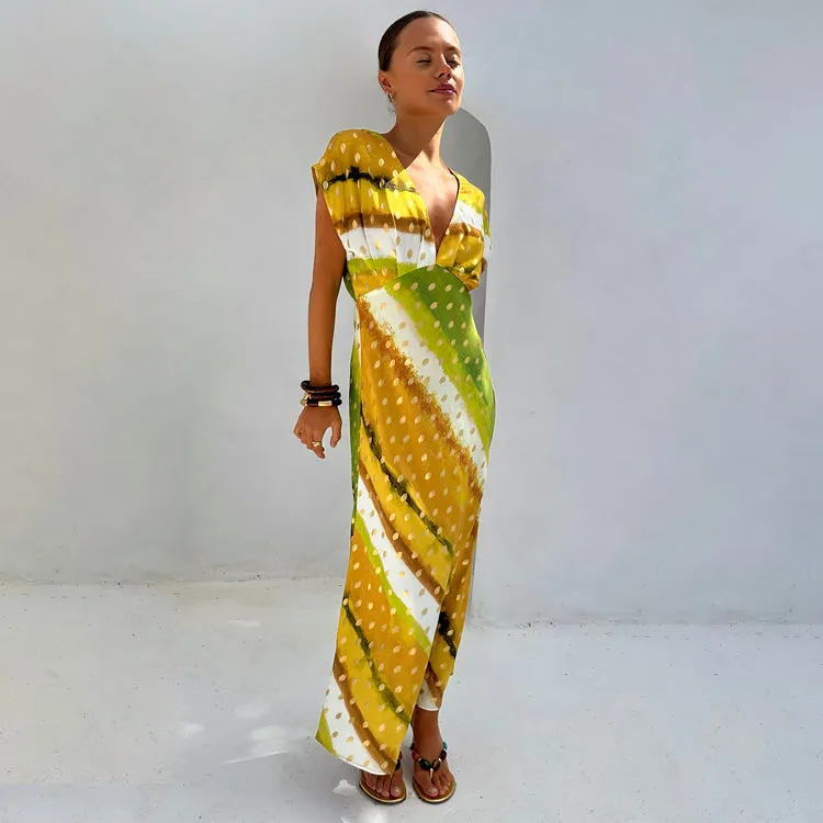 Green Ombre Elodie Dress sold by Never Fully Dressed