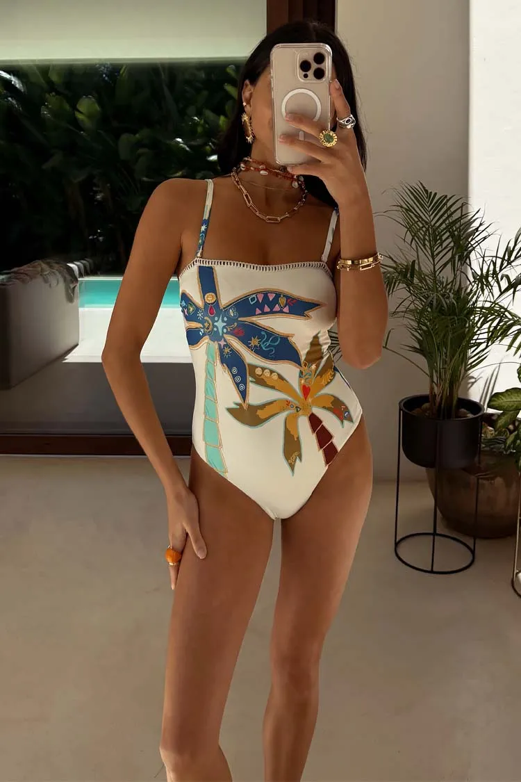 Palm Bandeau Suit sold by Never Fully Dressed product image thumbnail 2