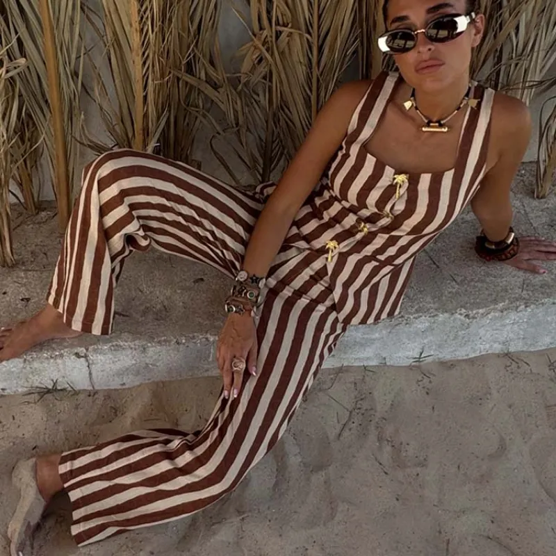 Chocolate Stripe Trousers sold by Never Fully Dressed