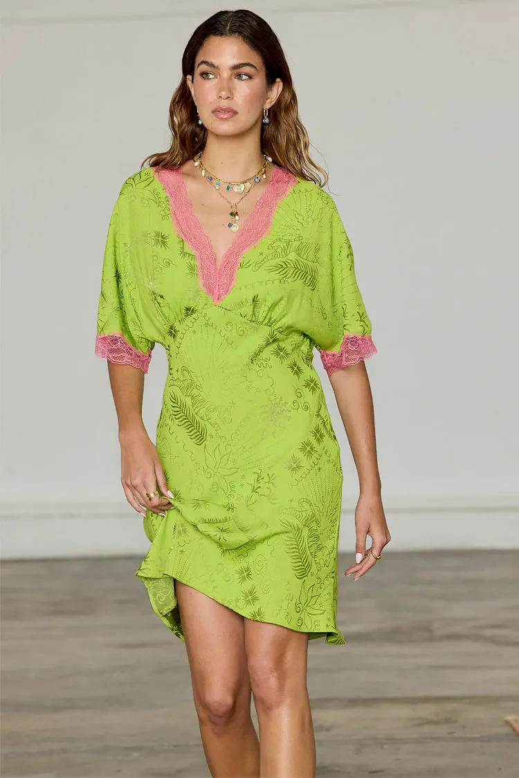 Lime Safari Thea Mini Dress Petite sold by Never Fully Dressed