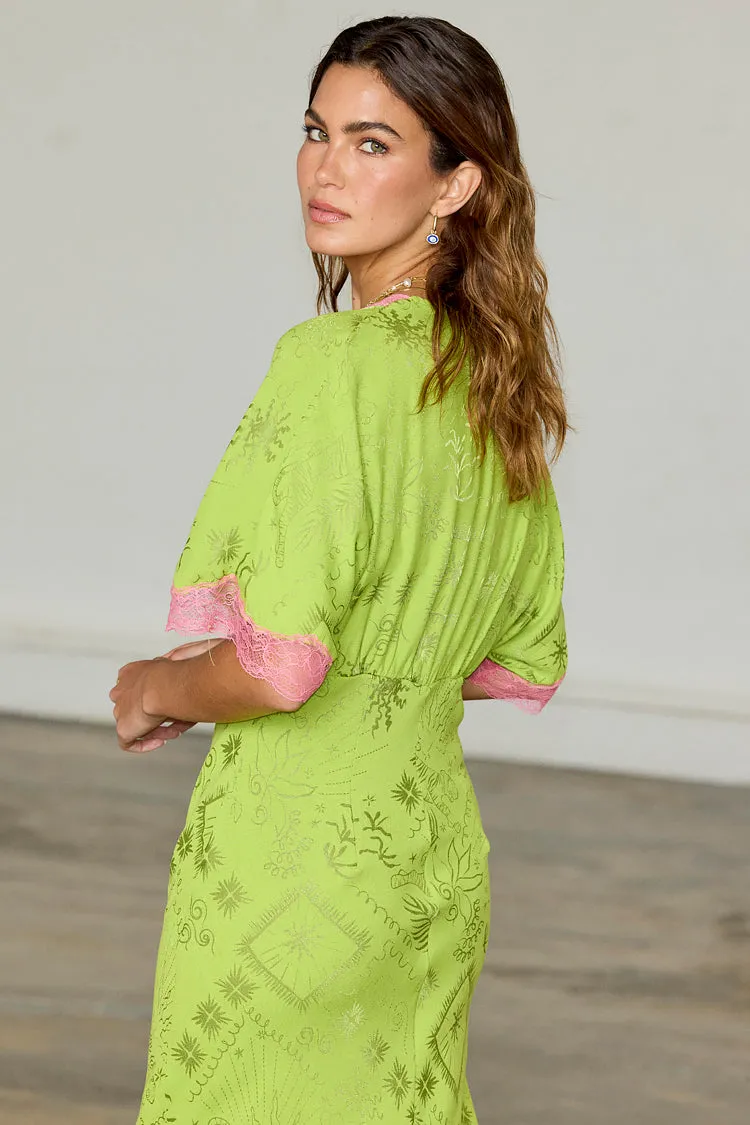 Lime Safari Thea Mini Dress Petite sold by Never Fully Dressed product image thumbnail 3