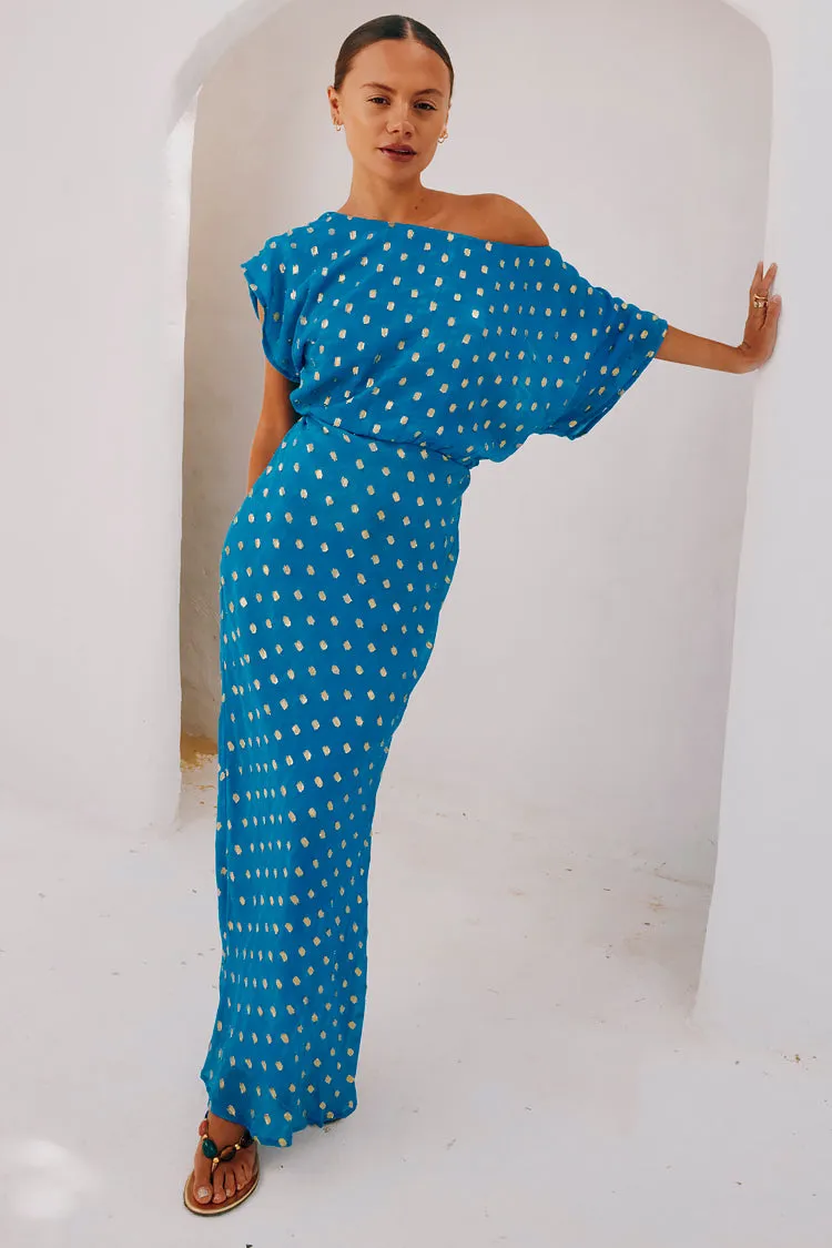 Blue Jacquard Tilly Dress sold by Never Fully Dressed product image thumbnail 3