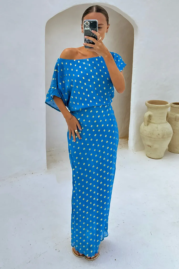 Blue Jacquard Tilly Dress sold by Never Fully Dressed product image thumbnail 2