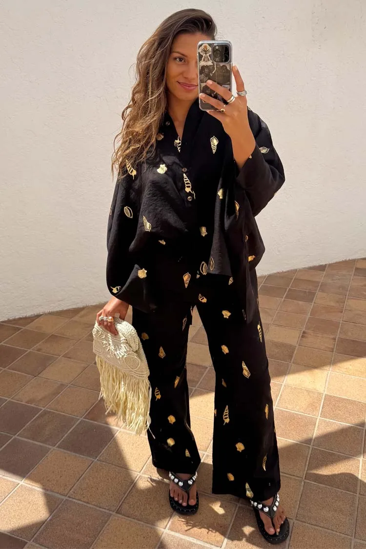 Black Shell Elissa Trousers Petite sold by Never Fully Dressed product image thumbnail 2