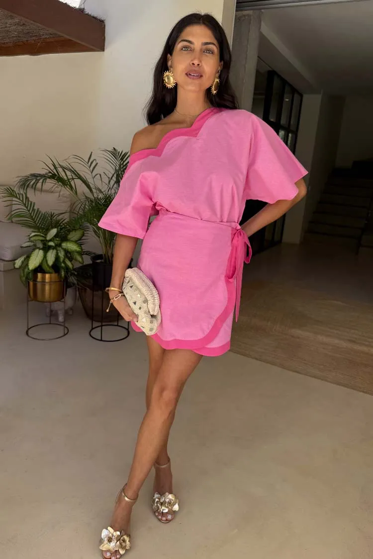 Pink Scallop Mini Jaspre Skirt sold by Never Fully Dressed product image thumbnail 2