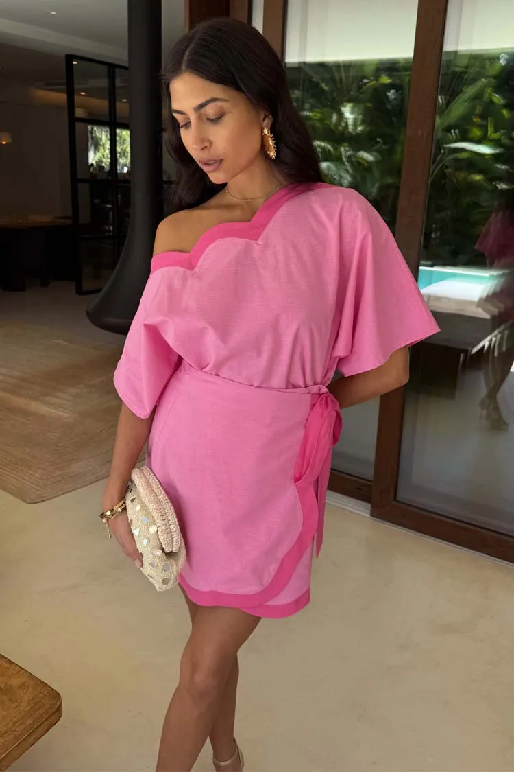 Pink Scallop Mini Jaspre Skirt sold by Never Fully Dressed product image thumbnail 5