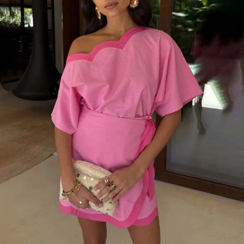 Pink Scallop Tilly Top sold by Never Fully Dressed