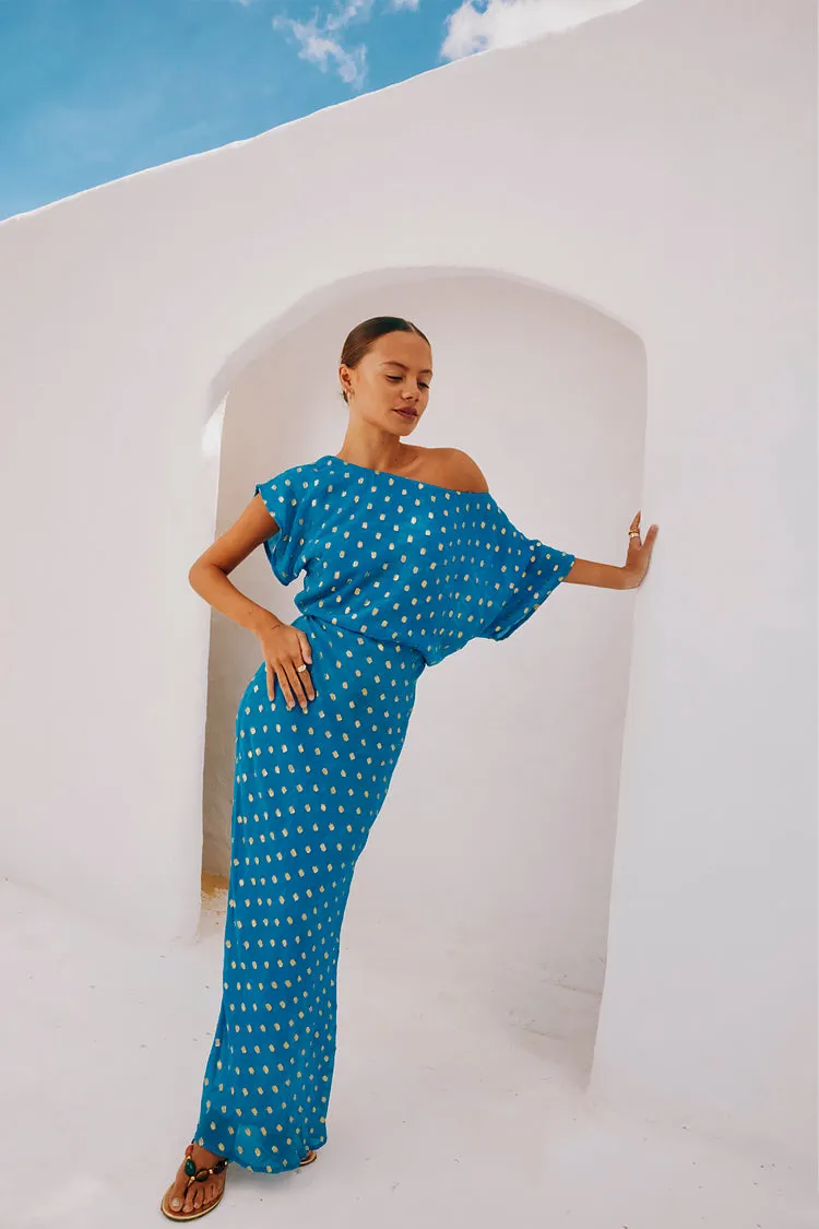 Blue Jacquard Tilly Dress Petite sold by Never Fully Dressed product image thumbnail 4