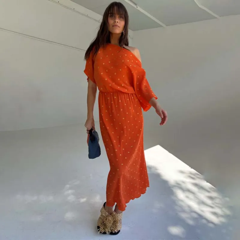 Orange Tilly Dress sold by Never Fully Dressed