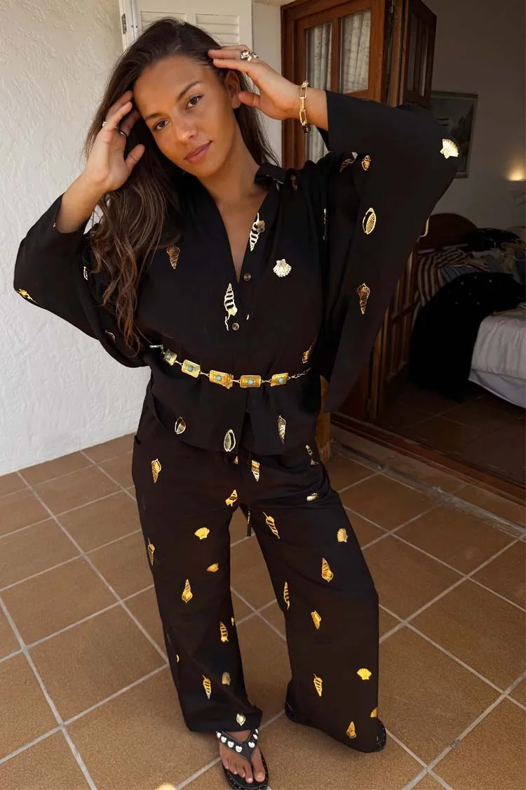 Black Shell Elissa Trousers Petite sold by Never Fully Dressed product image thumbnail 5