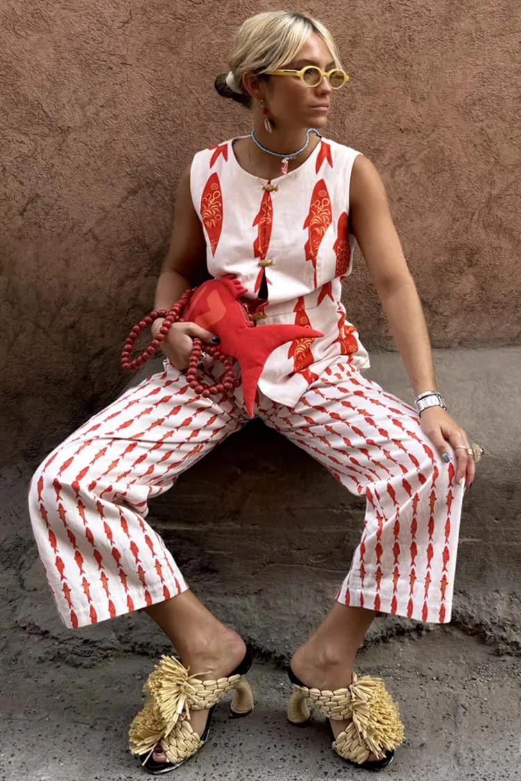 Cream Marina Sol Waistcoat sold by Never Fully Dressed product image thumbnail 4